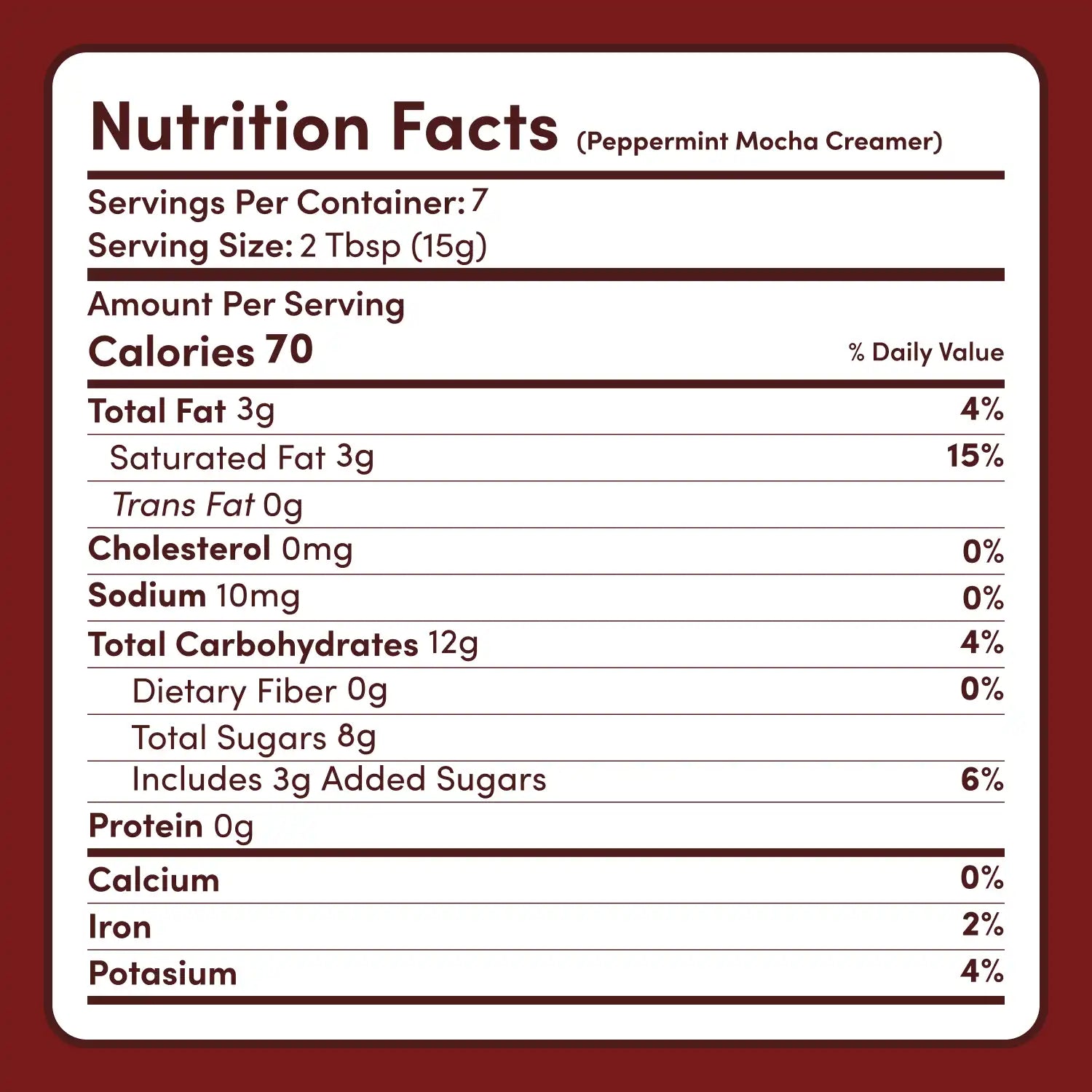 Peppermint Mocha Creamer Add-On (SPECIAL PRICING) H0