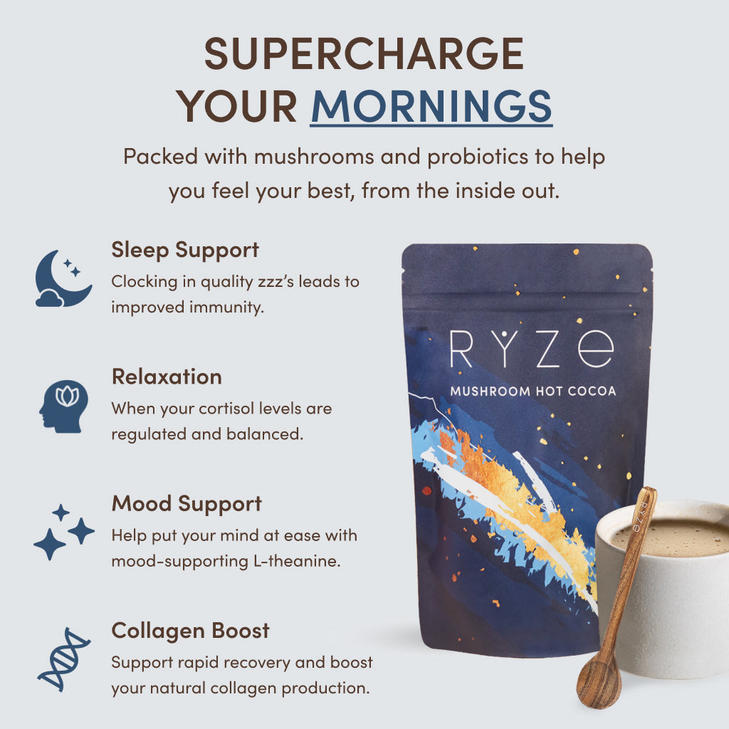 RYZE Nighttime Mushroom Cocoa Starter Bag J2