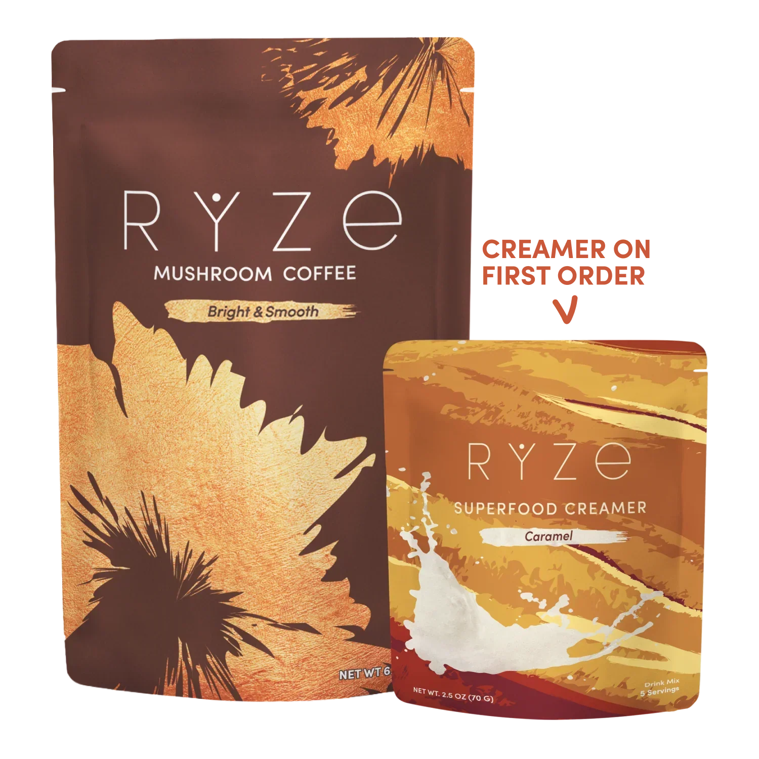 Mushroom Coffee + Caramel Creamer Set J2