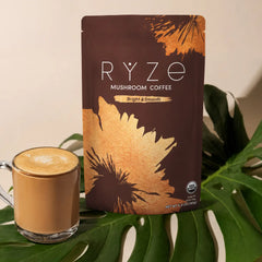 RYZE Mushroom Coffee — Organic Instant Coffee with Cordyceps & Reishi, 30 Servings X5