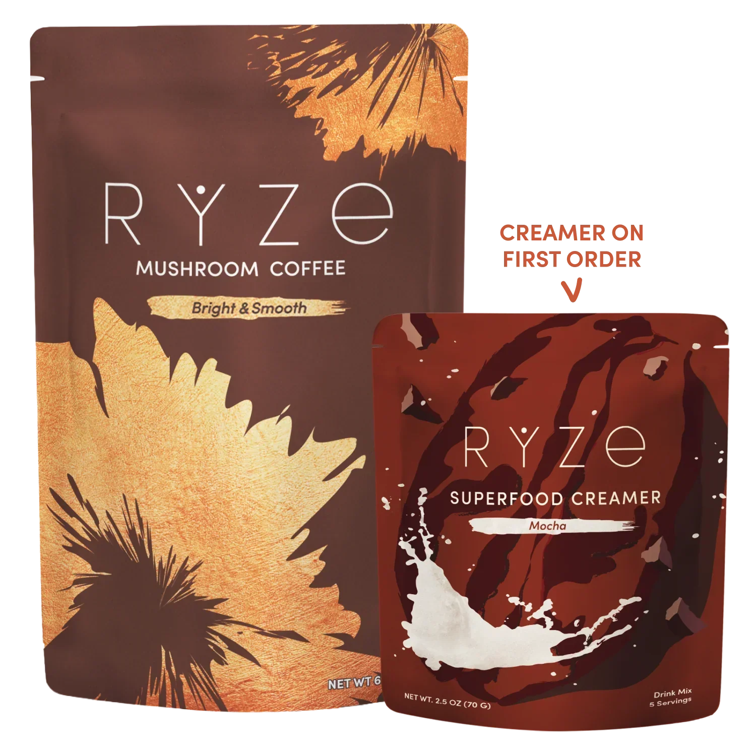 Mushroom Coffee + Mocha Creamer Set O4
