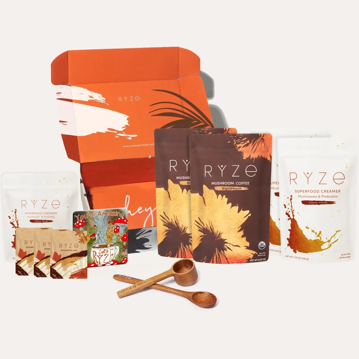 RYZE Lovers Gift Set: 2 Coffees + 2 Creamers C2