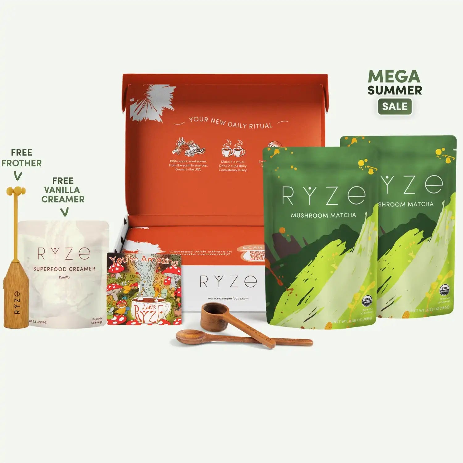 Mushroom Matcha Starter Kit (60 Servings) Q7