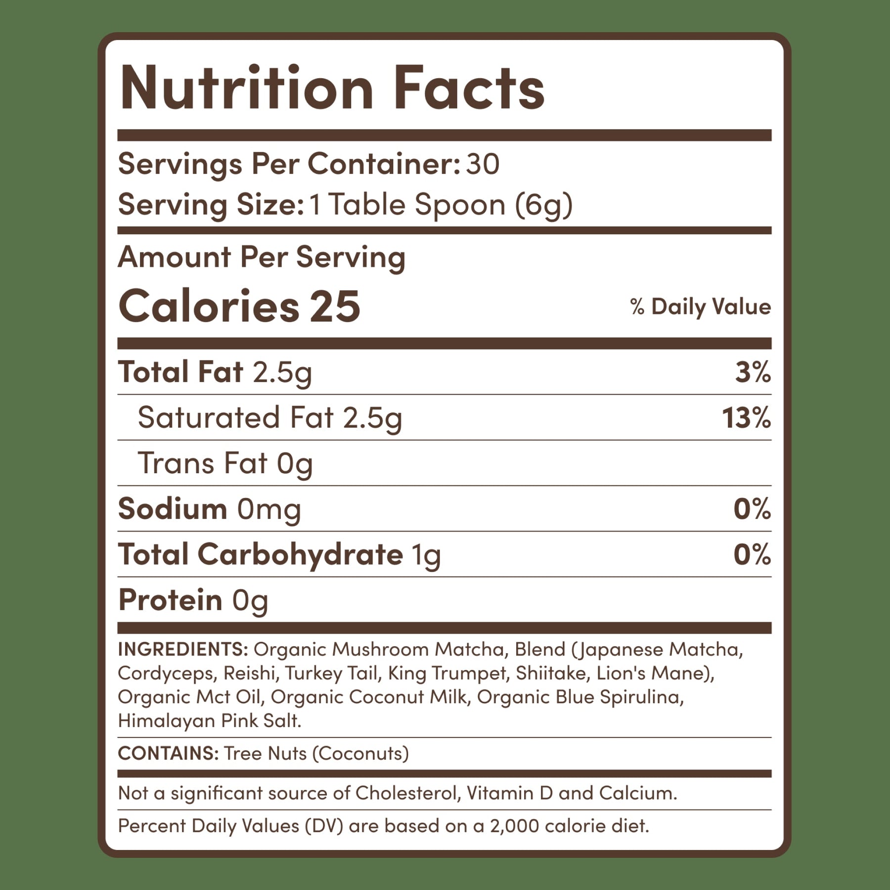 RYZE Mushroom Matcha — Organic Instant Matcha Latte with Lion's Mane & King Trumpet, 30 Servings E0
