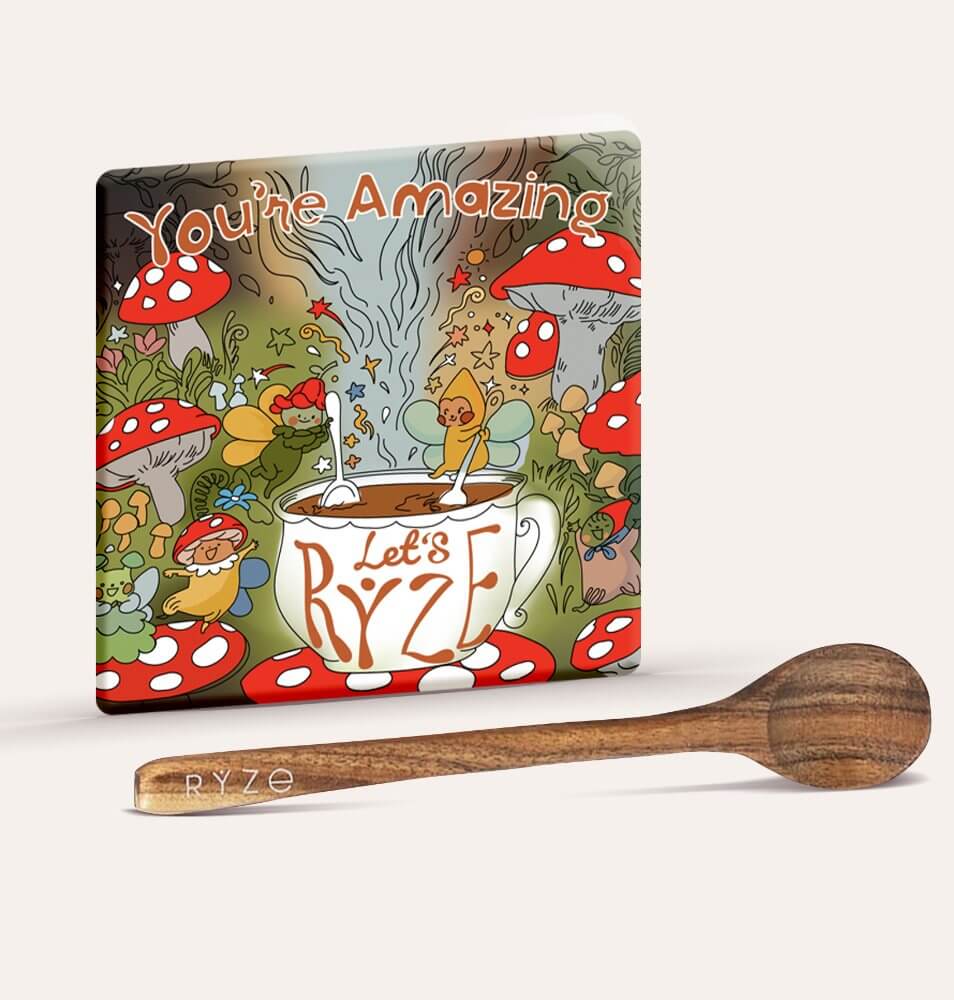 Mushroom Magnet + Acacia Spoon D3