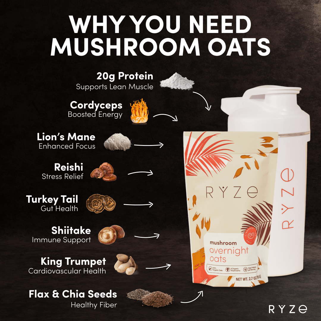Mushroom Overnight Oats Pack (28 Servings) X6