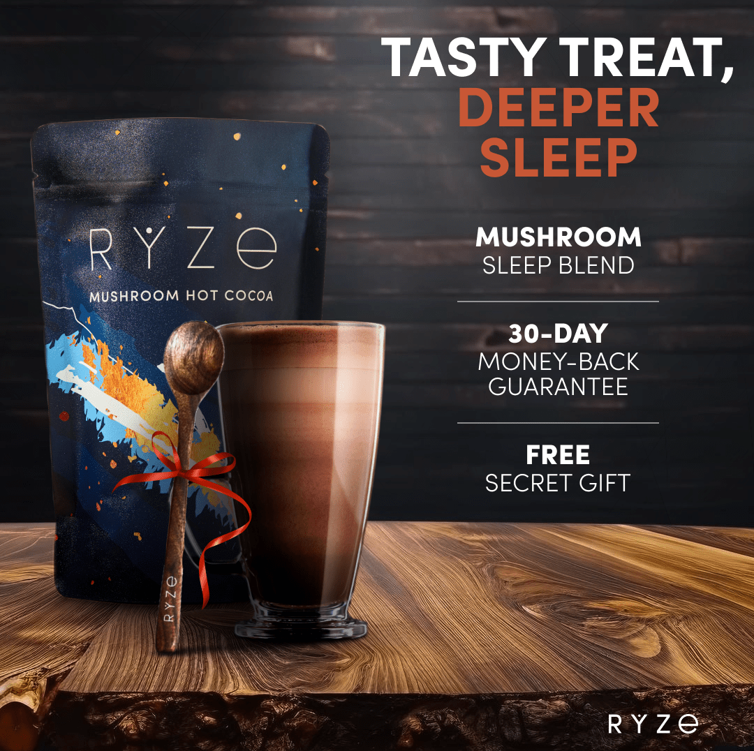 RYZE Hot Cocoa - with 6 Sleep Superfoods to Help Fall Asleep and Stay Asleep G8