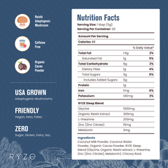 RYZE Hot Cocoa - with 6 Sleep Superfoods to Help Fall Asleep and Stay Asleep G8