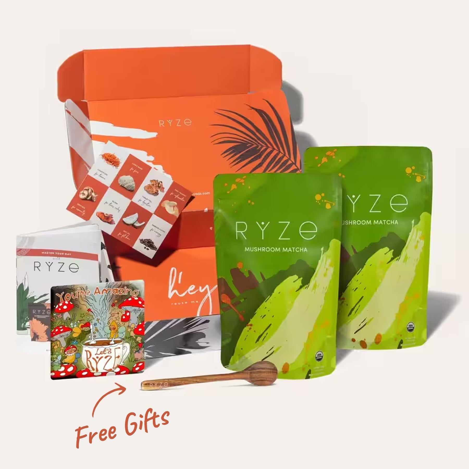 RYZE Organic Mushroom Matcha Starter Kit (60 servings) B9