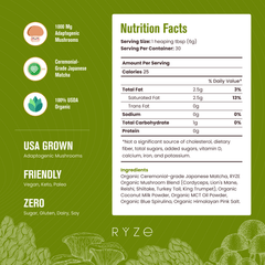 RYZE Organic Mushroom Matcha Starter Kit (60 servings) W7